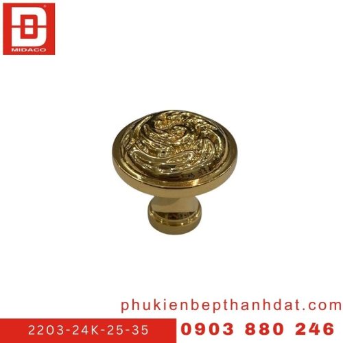 Tay nắm tủ 2203-24K-25-35 màu vàng 24K