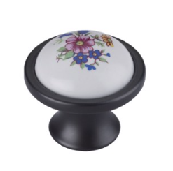 Núm tay nắm hoa sứ AK6241A-ORB - Đồng Đen