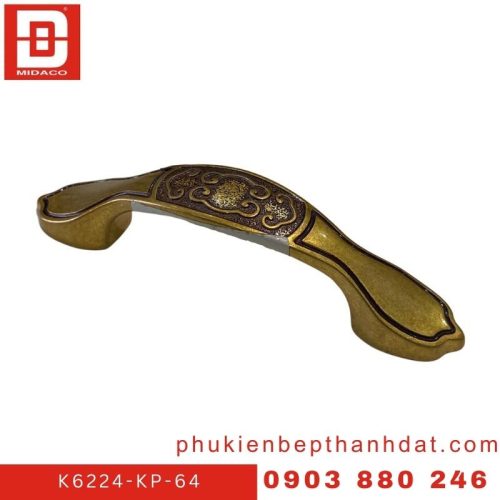 Tay nắm cửa Midaco K6224-KP-64 màu vàng đồng